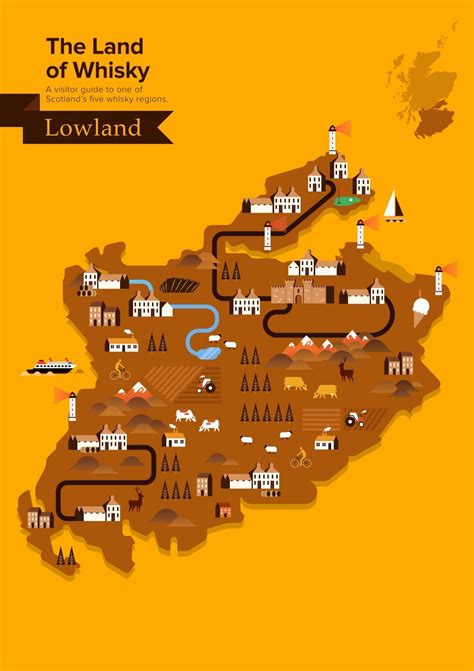 lowland whisky distilleries map